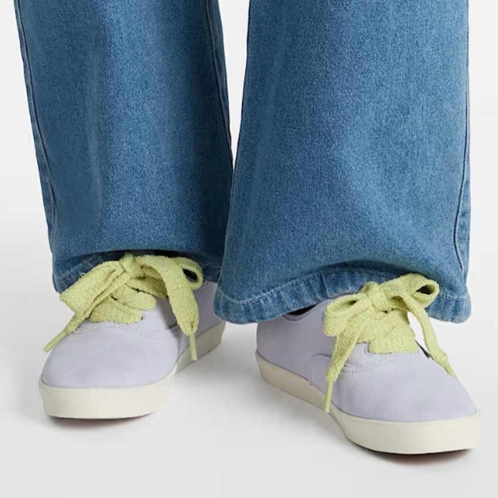 New Vans Suede Leather Liliac Light Blue Yellow Lace Sneakers Shoes Unisex Flat
